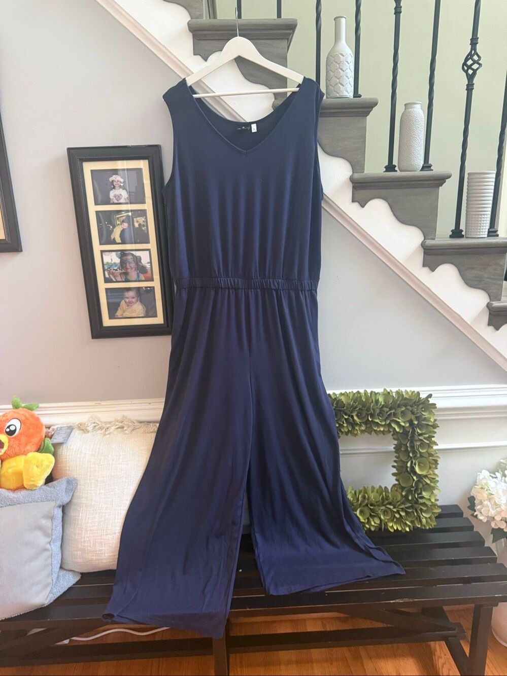 Bumblebella by Jill Martin Navy Sleeveless Jumpsuit sz XL NWOT